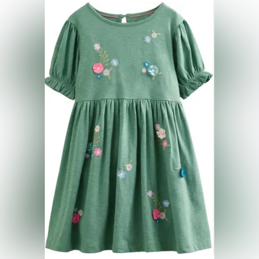 Mini Boden embroidered jersey dress